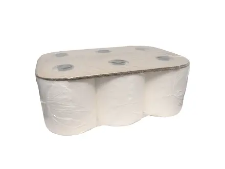 Euro Products Matic Plus handdoekrol met dop cellulose 2-laags 150 meter wit